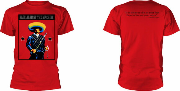 T-Shirt Rage Against The Machine T-Shirt Zapata Rot S - 3