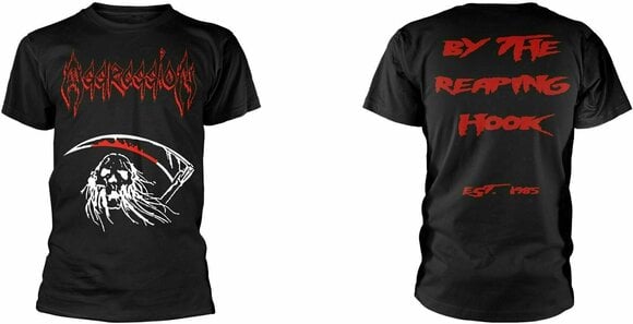 T-shirt Aggression Aggression By The Reaping Hook Black 2XL T-shirt - 3