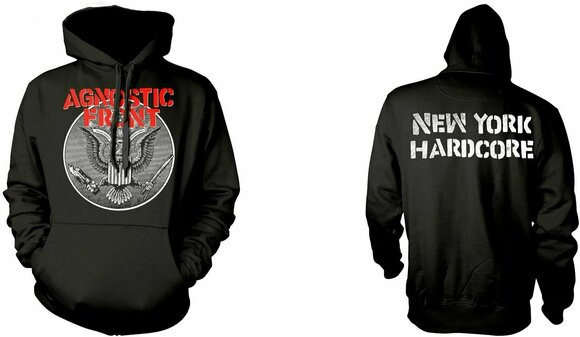 Hoodie Agnostic Front Hoodie Against All Eagle Black S - 3