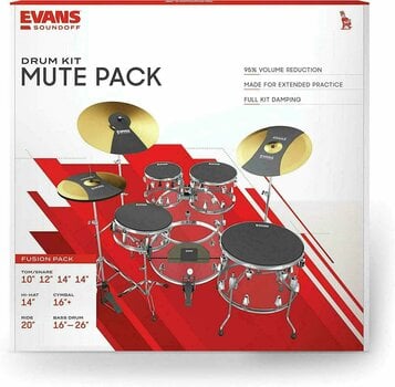 Dempingselement voor drums Evans SOSETFSN SoundOff Fusion Mute Set - 2