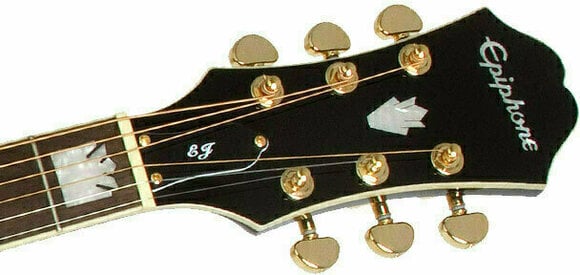 Jumbo elektro-akoestische gitaar Epiphone J-200 EC Zwart - 3