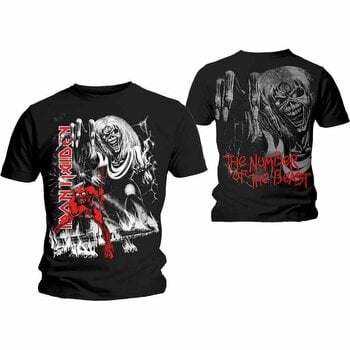 T-Shirt Iron Maiden T-Shirt Number of the Beast Jumbo Black M - 2