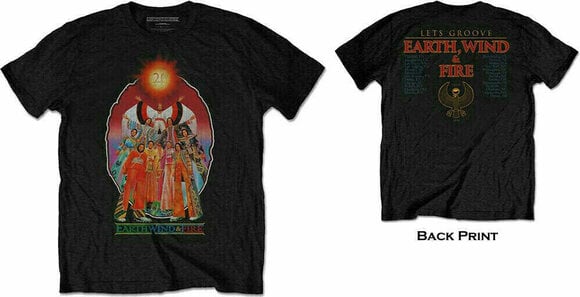 T-Shirt Earth, Wind & Fire T-Shirt Unisex Let's Groove Black 2XL - 3