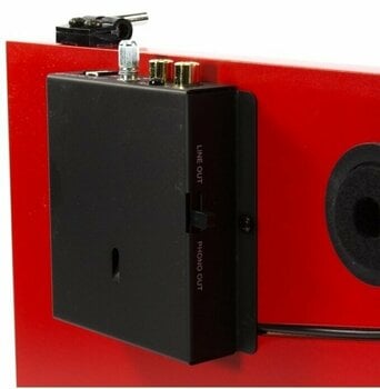 Gramofon Pro-Ject Essential III Digital + OM 10 High Gloss Red - 4