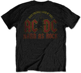 T-shirt AC/DC Hard As Rock (Back Print) Black XL T-shirt - 1