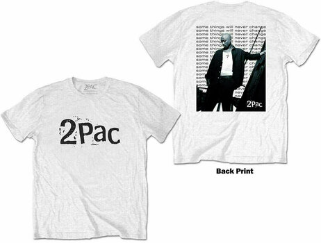 T-shirt 2Pac T-shirt Changes Back Repeat Unisex Blanc S - 3