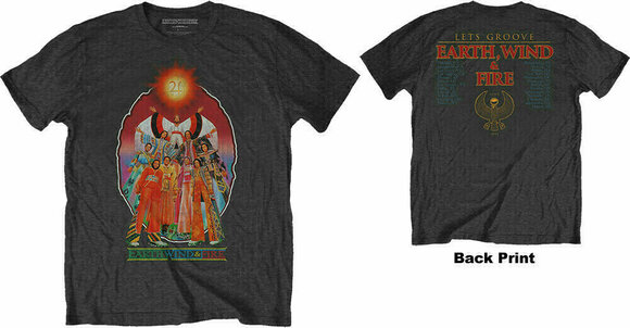 T-Shirt Earth, Wind & Fire T-Shirt Unisex Let's Groove Unisex Dark Grey S - 3