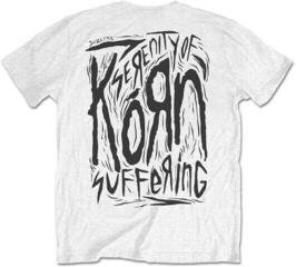 Camiseta de manga corta Korn Scratched Type Unisex Blanco - 1