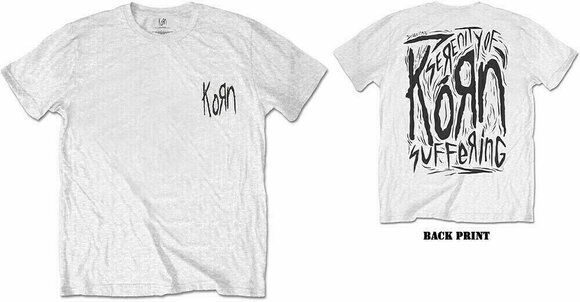 T-shirt Korn T-shirt Scratched Type JH Branco M - 3