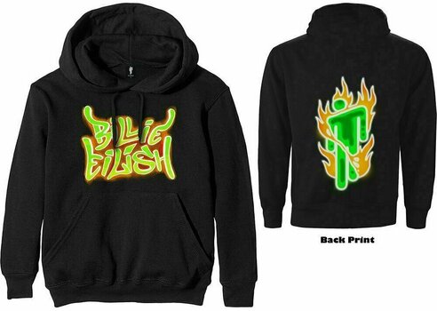 Majica Billie Eilish Majica Airbrush Flames Blohsh Black XL - 3