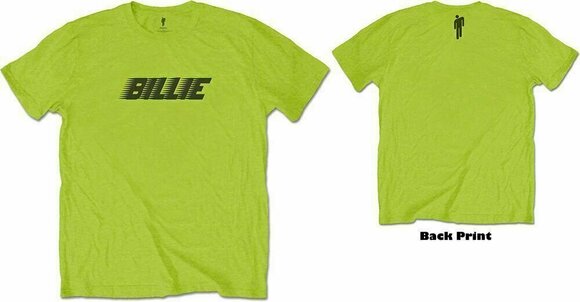 T-Shirt Billie Eilish T-Shirt Racer Logo & Blohsh Unisex Lime Green M - 3