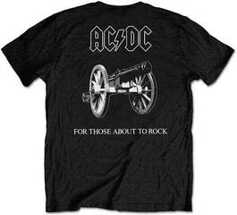 Риза AC/DC About To Rock (Back Print) Unisex Тениска с къс ръкав/Black/Къси - 1