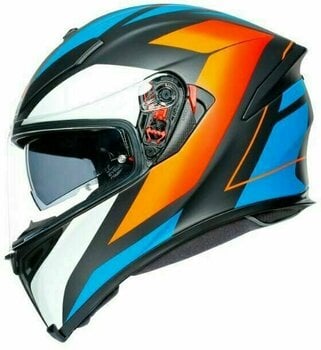 Prilba AGV K-5 S Matt Black/Blue/Orange M/L Prilba - 3