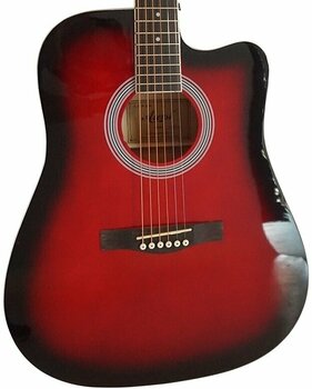 Guitare acoustique Aiersi SG028C Red Sunburst - 3