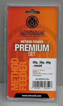 Plomo de pesca, alimentador Mivardi Method Feeder Set Premium + Mould L 20 g-30 g-40 g - 6