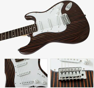 Guitarra elétrica Aiersi ST2-ZB Zebra - 5