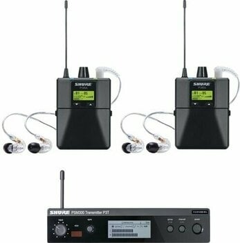 Monitorização intra-auricular sem fios Shure P3TERA215TWP PSM 300 TWINPACK PRO K3E: 606-630 MHz - 2