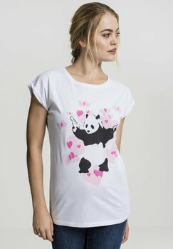 T-shirt Banksy Panda Heart White L T-shirt - 3