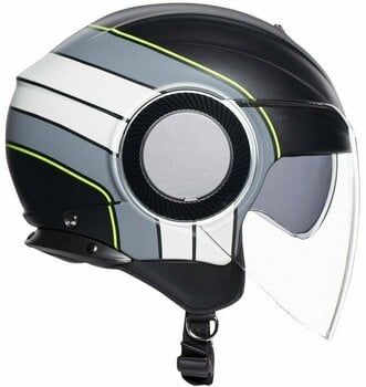 Helmet AGV Orbyt Brera Matt-Black/Grey/Yellow Fluo M Helmet - 2