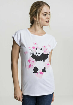 Shirt Banksy Shirt Panda Heart Dames White XL - 3