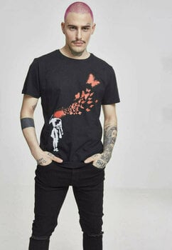 T-shirt Banksy Butterfly Black S T-shirt - 2