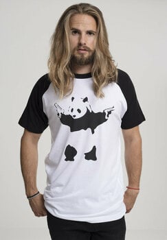 T-shirt Banksy Raglan White-Black S T-shirt - 3