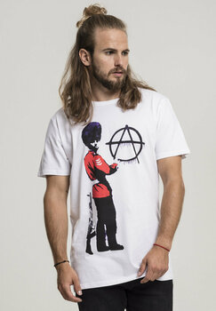 T-shirt Banksy T-shirt Anarchy Homme White XS - 3