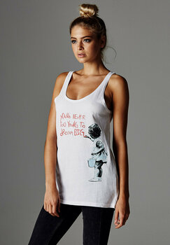 T-Shirt Banksy T-Shirt Girl Dream Female White XL - 6