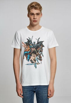 T-Shirt Justice League T-Shirt Crew Unisex White XS - 5