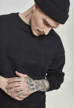 Tričko Mister Tee Embossed Compton Crewneck Black L - 5