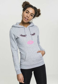 Hoodie Eyelashes Logo Heather Grey XS Hoodie - 2