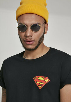 T-shirt Superman Noir M T-shirt de film - 4