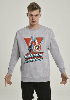 T-shirt Captain America T-shirt Crewneck Homme Grey M - 2