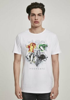 T-shirt Harry Potter Hogwarts Emblem White L T-shirt - 5