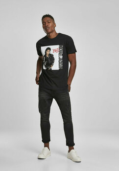 T-Shirt Michael Jackson T-Shirt Bad Herren Schwarz L - 5