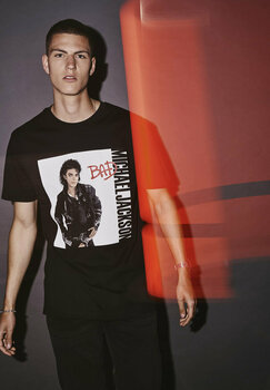 T-Shirt Michael Jackson T-Shirt Bad Herren Schwarz L - 6