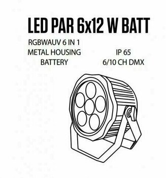 Светлинен ефект Fractal Lights PAR LED 6 x 12 W BATT - 2
