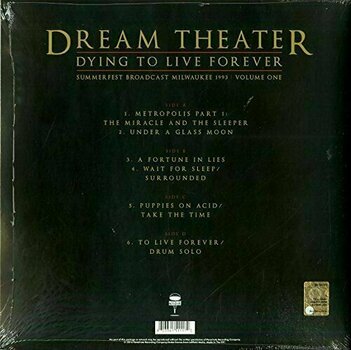 Vinyl Record Dream Theater - Dying To Live Forever - Milwaukee 1993 Vol. 1 (2 LP) - 2