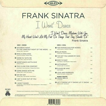 Disque vinyle Frank Sinatra - I Won't Dance (Silver Coloured) (LP + CD) - 6