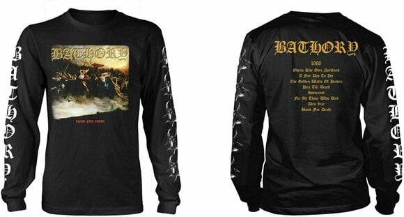 Shirt Bathory Shirt Blood Fire Death 2 Heren Black L - 3