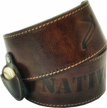 Kytarový pás Wambooka Nativo Custom Kytarový pás Brown Leather - 2