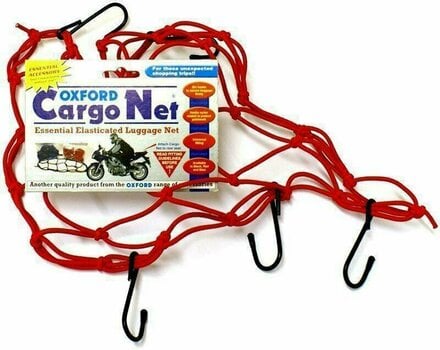 Motorcycle Rope / Strap Oxford Cargo Net - Red - 2