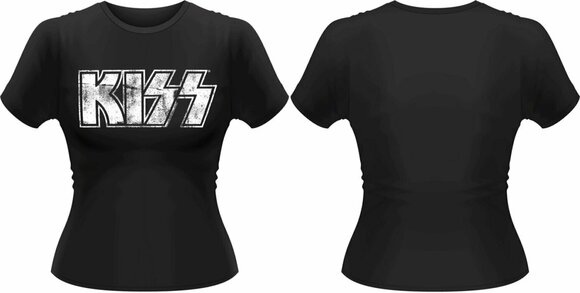 T-shirt Kiss Distressed Logo Womens L - 2
