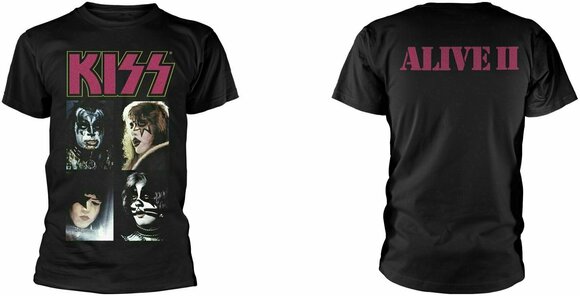 T-Shirt Kiss T-Shirt Alive II Schwarz 3XL - 3