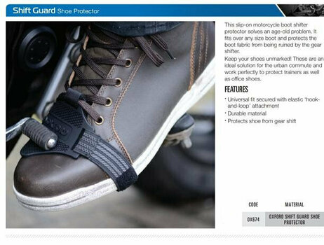 Motoristični čevlji Oxford Shoe protector Black UNI Motoristični čevlji - 3