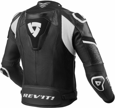 Leather Jacket Rev'it! Hyperspeed Pro Black/White 50 Leather Jacket - 2