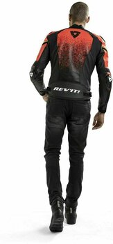 Leather Jacket Rev'it! Quantum Black/Neon Red 50 Leather Jacket - 7