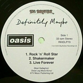 Vinyl Record Oasis - Definitely Maybe (2 LP) - 2