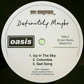 LP Oasis - Definitely Maybe (2 LP) - 3