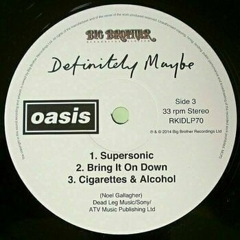 Vinyl Record Oasis - Definitely Maybe (2 LP) - 4